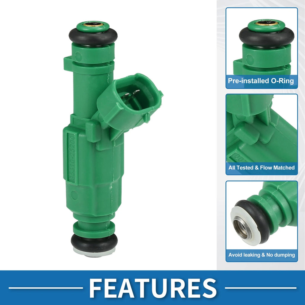 Fuel Injector No. 3531025200 for Hyundai Sonata (2006–2009) 2.4L Green