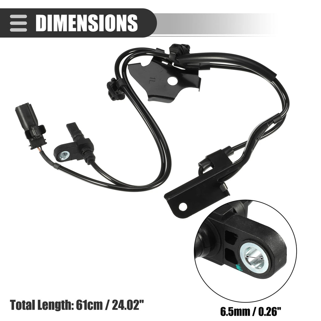 Set of 2 ABS Wheel Speed Sensors for Toyota Prius V (2012–2015) No. 89543-12080