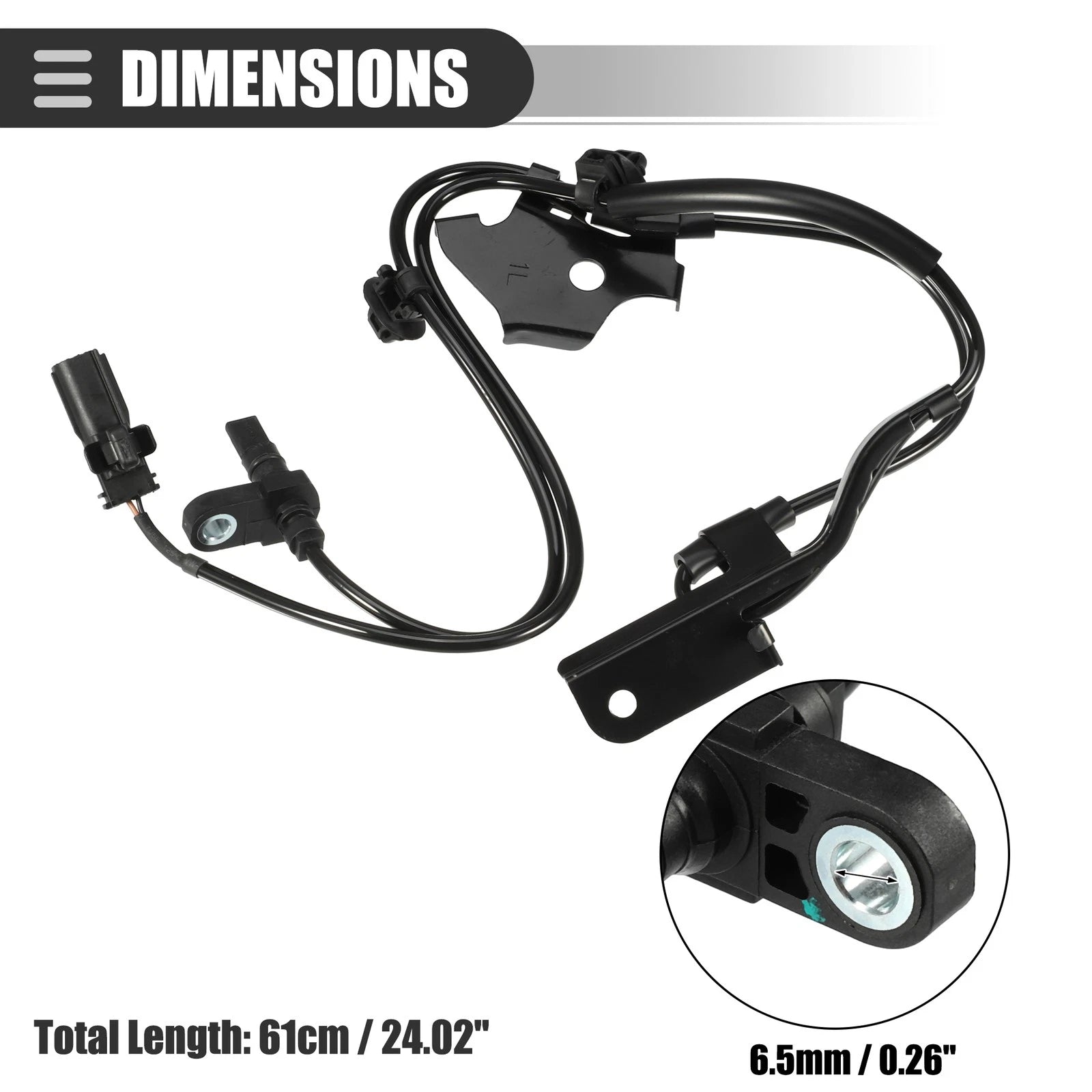 Set of 2 ABS Wheel Speed Sensors for Toyota Prius V (2012–2015) No. 89543-12080