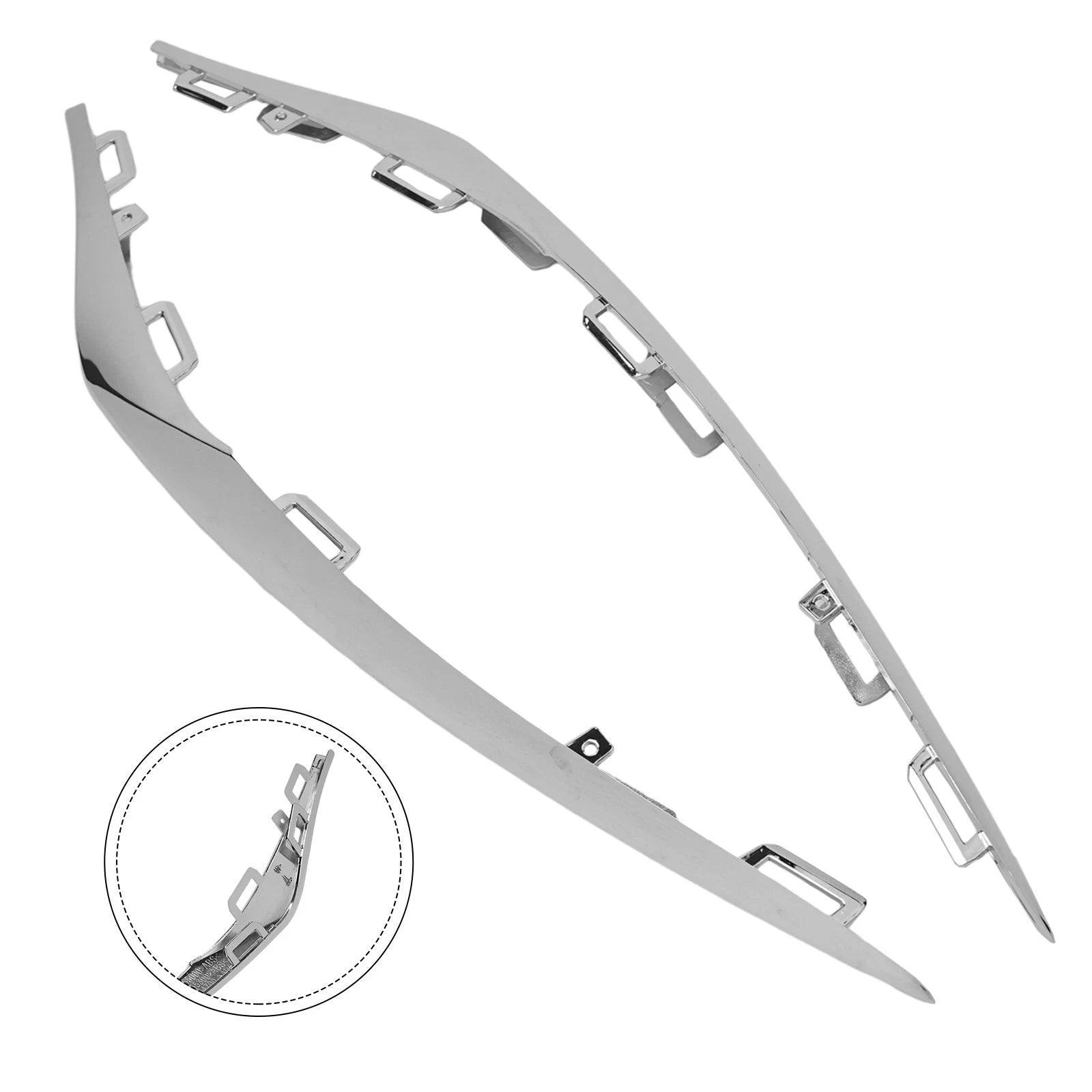 Silver Bumper Cover Molding Trim for Mercedes W117 CLA (2014–2019)