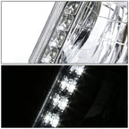 LED DRL Bumper Headlights for Ford F150/F250/F350 (1992–1996) Chrome Clear