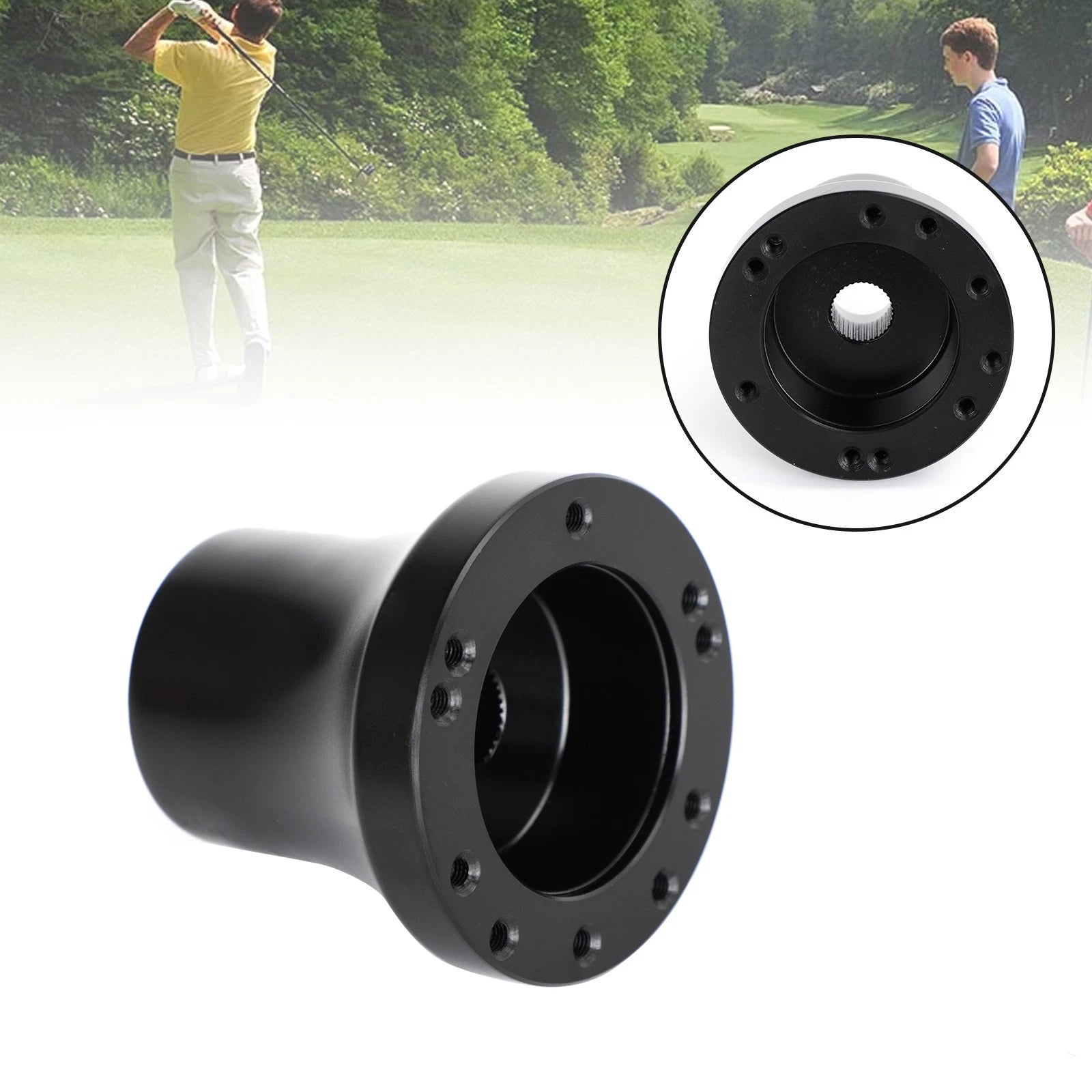 Aluminum Steering Wheel Adapter Hub for Club Car DS (1984–Present) Black
