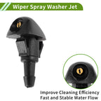 Windshield Washer Nozzle w/ Hose Connector for Honda 
