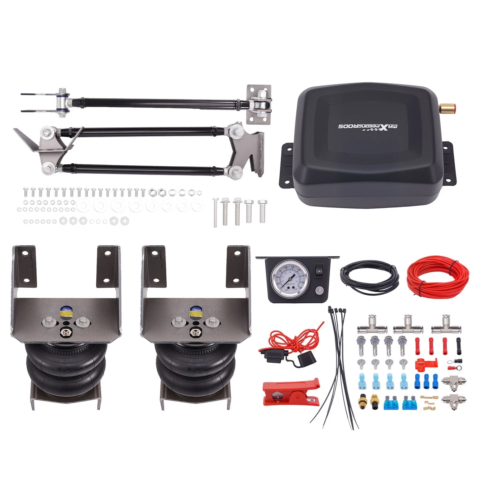 Air Suspension Kit + Air Shock Compressor for Dodge Ram 1500 2500 (2002–2023)