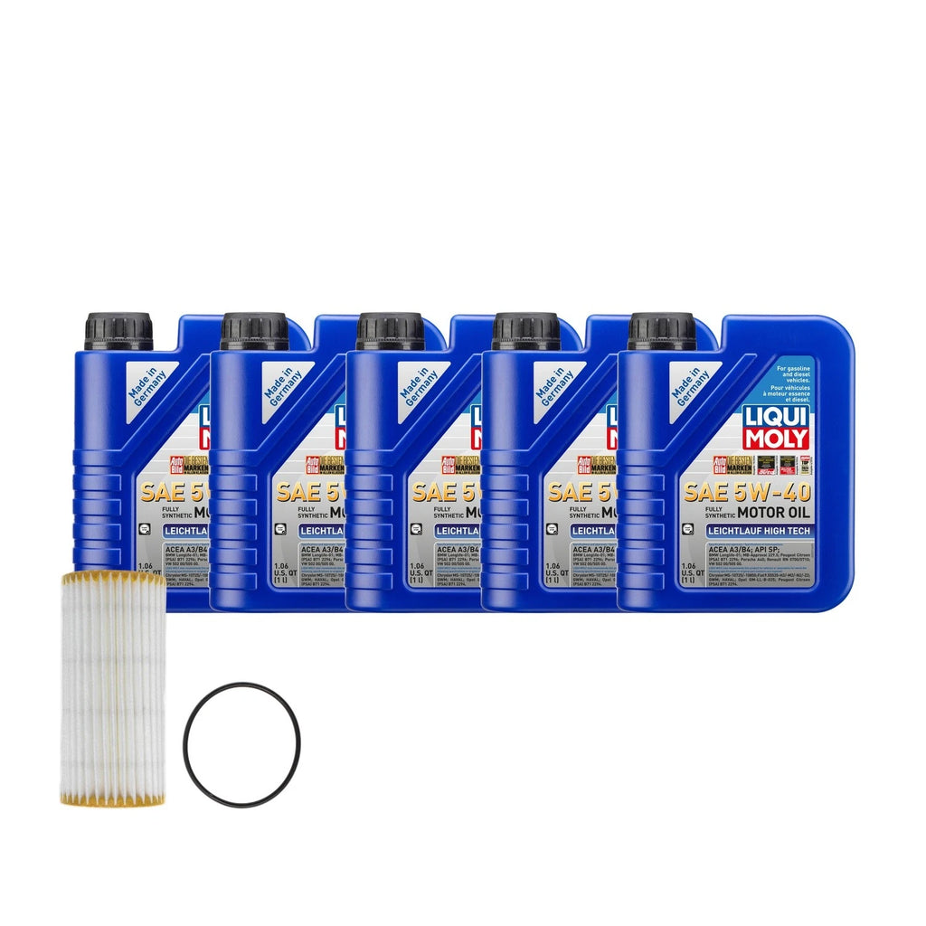 Oil Change Kit 5L Liqui Moly 5W-40 Mahle for Audi CYNB 2.0L