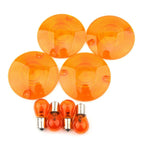 4 x Turn Signal Light Amber Lens Covers for Harley Davidson Road King (1994-2010)