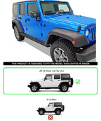 4" Matte Black Running Boards for Jeep Wrangler JK (2007-2018)