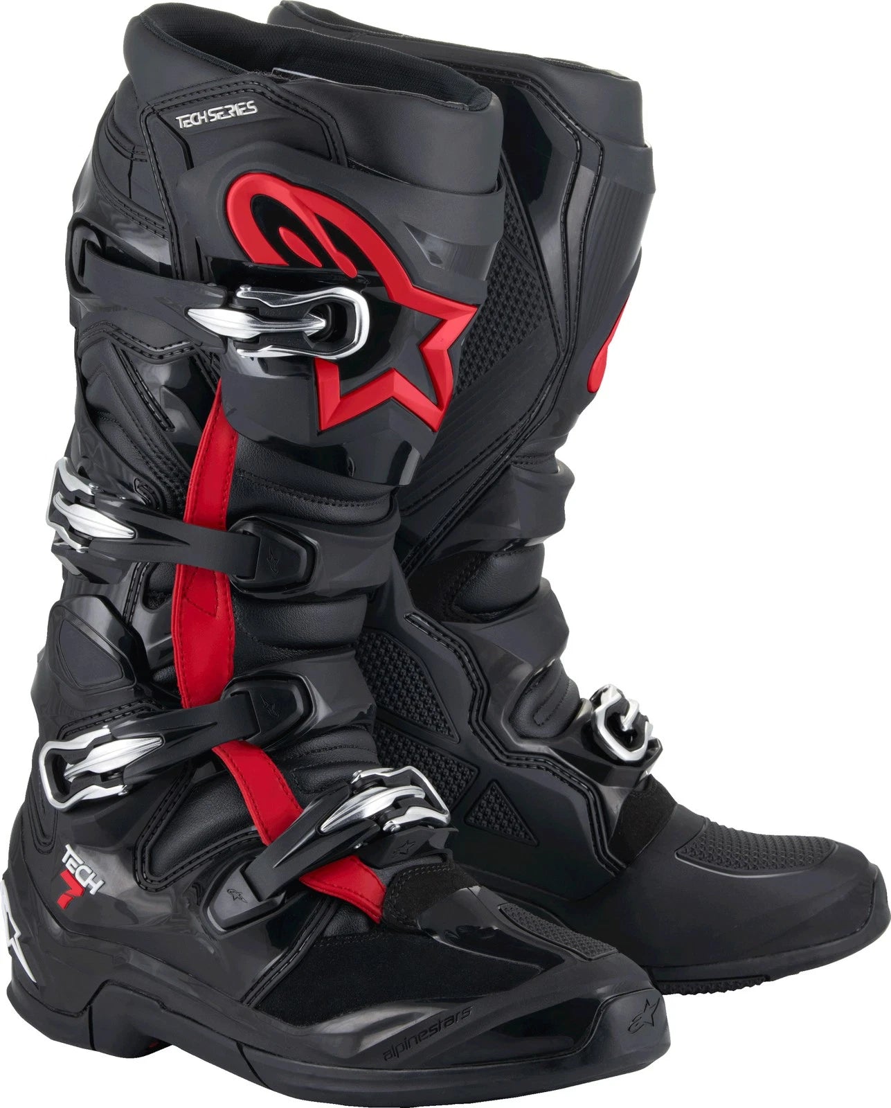 Alpinestars Tech 7 Off-Road Motorcycle Boots for US Size 12 (Black/Red)