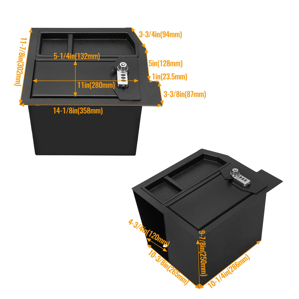 Center Console Safe Box for Toyota Tundra (2007–2013) / Sequoia (2008–2021) #00016-79184