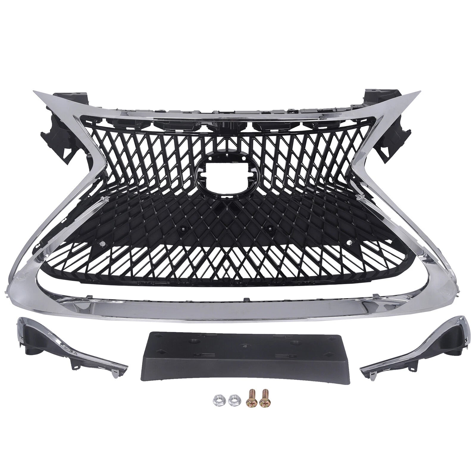 Front Upper Grille with Trim Molding for Lexus ES300H ES350 (2016-2018)