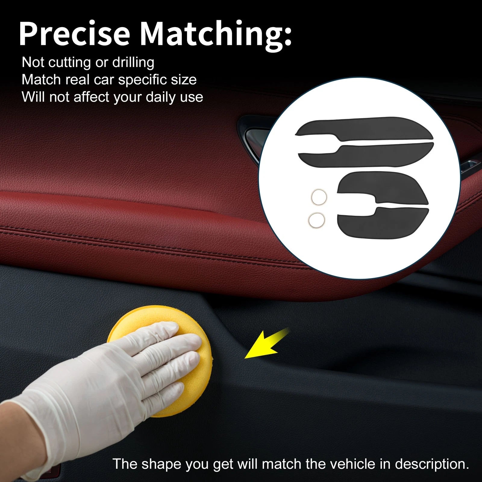 Set of 1 Car Door Anti Kick Pad Protector for Mitsubishi Outlander (2013–2020)