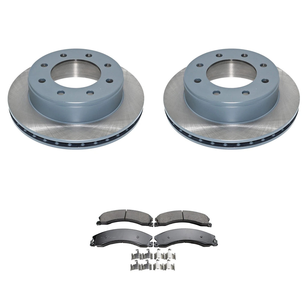 Set of 2 DuraGo Rear Rotors & Akebono ProACT Ceramic Pads for Savana 3500 (2010–2020)