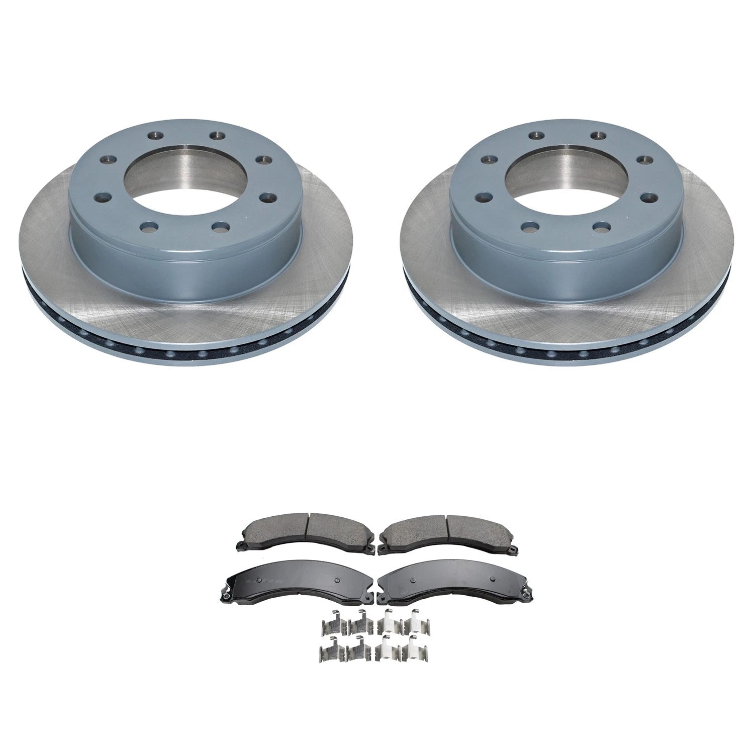 Set of 2 DuraGo Rear Rotors & Akebono ProACT Ceramic Pads for Savana 3500 (2010–2020)