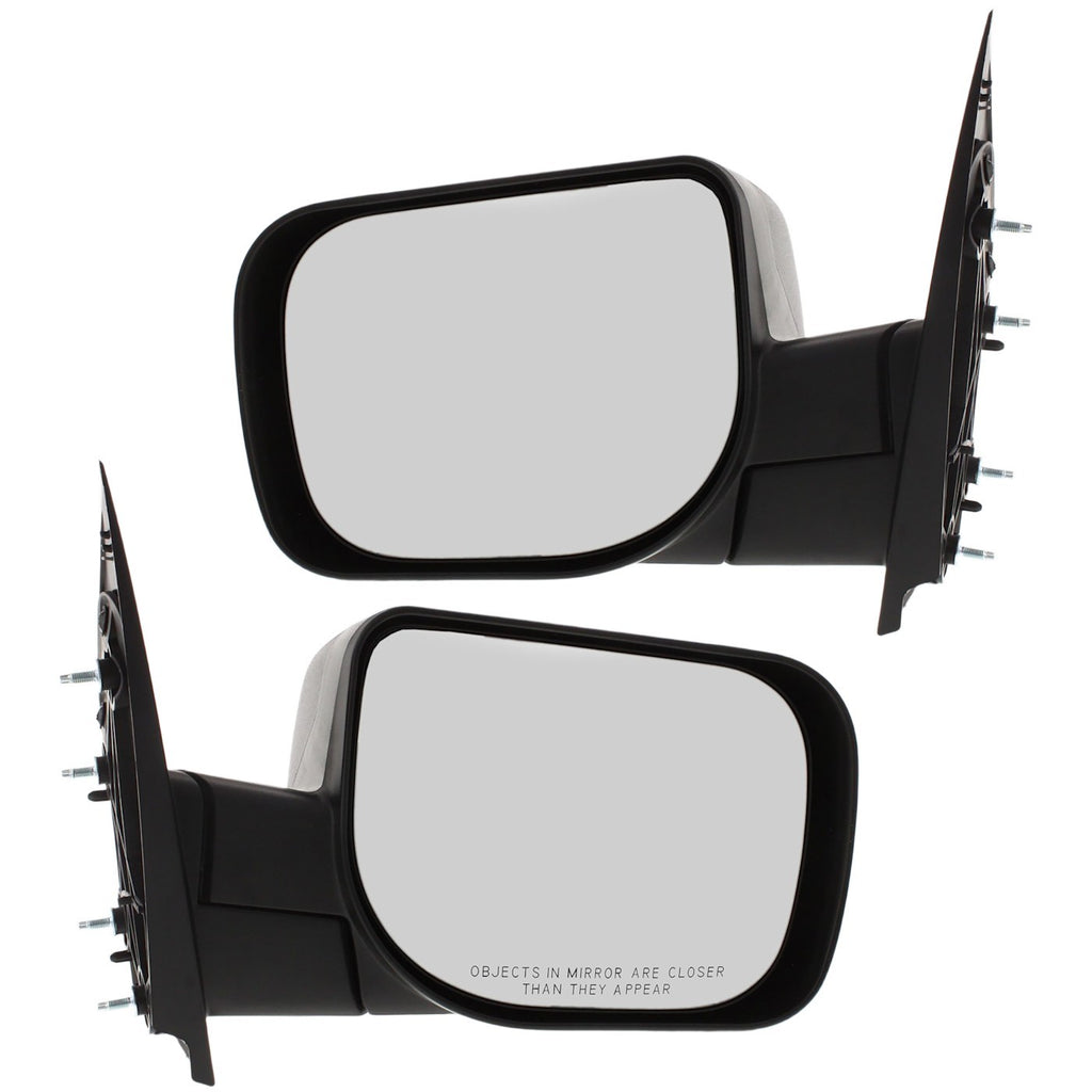 Manual Mirror Set for Nissan Titan (2004–2015) Textured Black