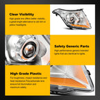 Pair Headlights for Cadillac SRX (2010–2016) Chrome Housing Projector