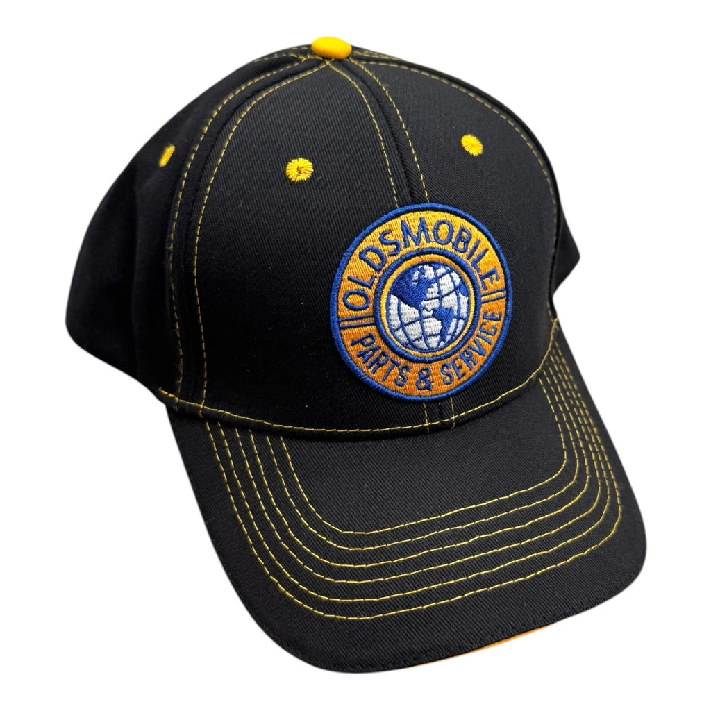 Parts and Service Hat Cap for Oldsmobile Black Yellow (1970–1990)