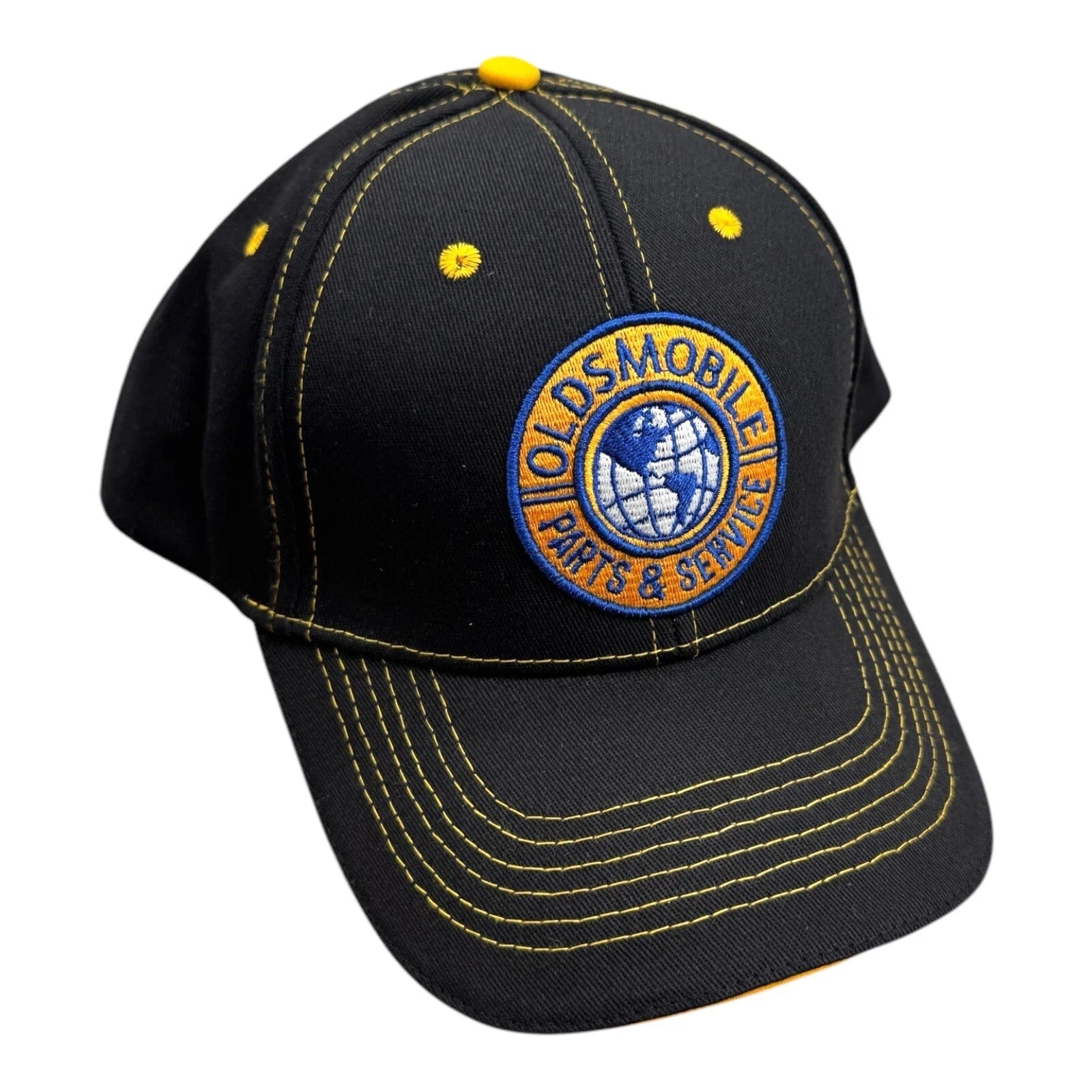 Parts and Service Hat Cap for Oldsmobile Black Yellow (1970–1990)