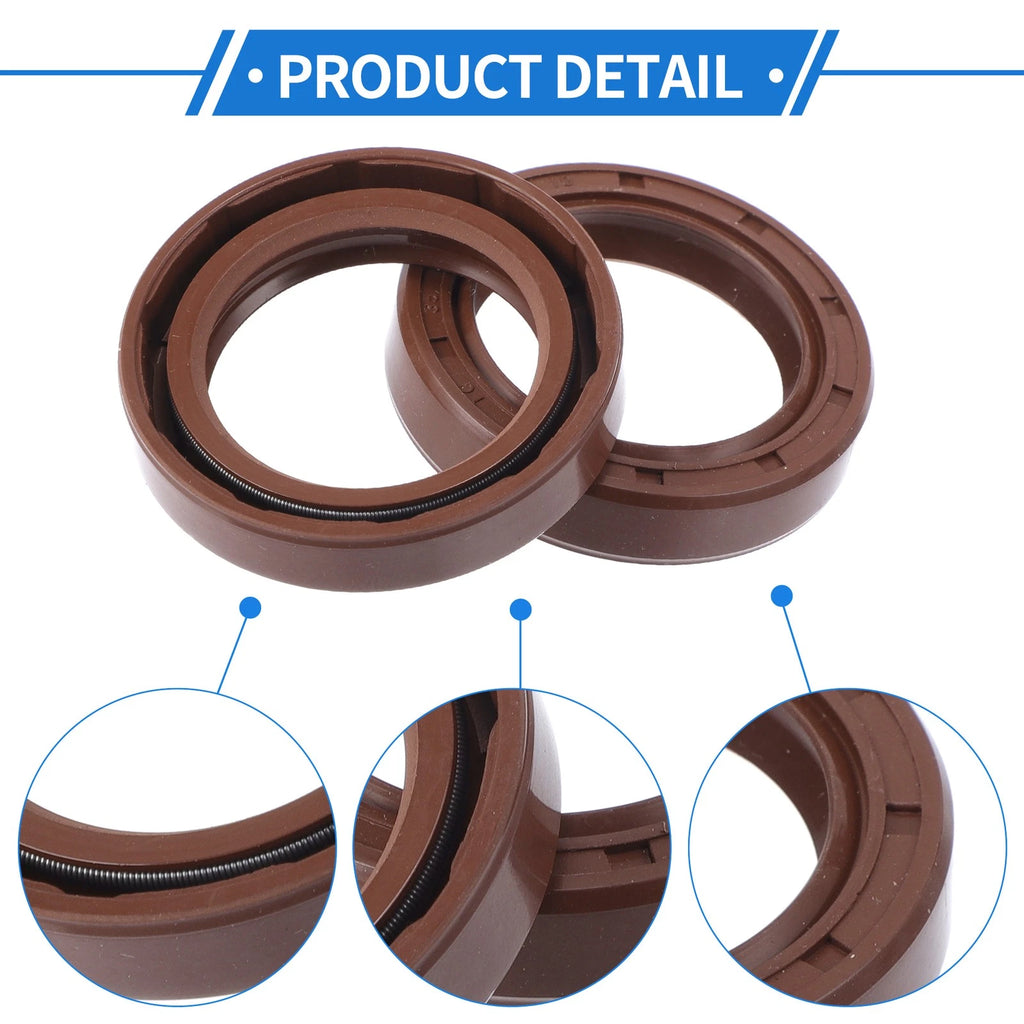 Set of 2 Oil Seal Rotary Shaft Seal FKM Rubber 35x50x10mm