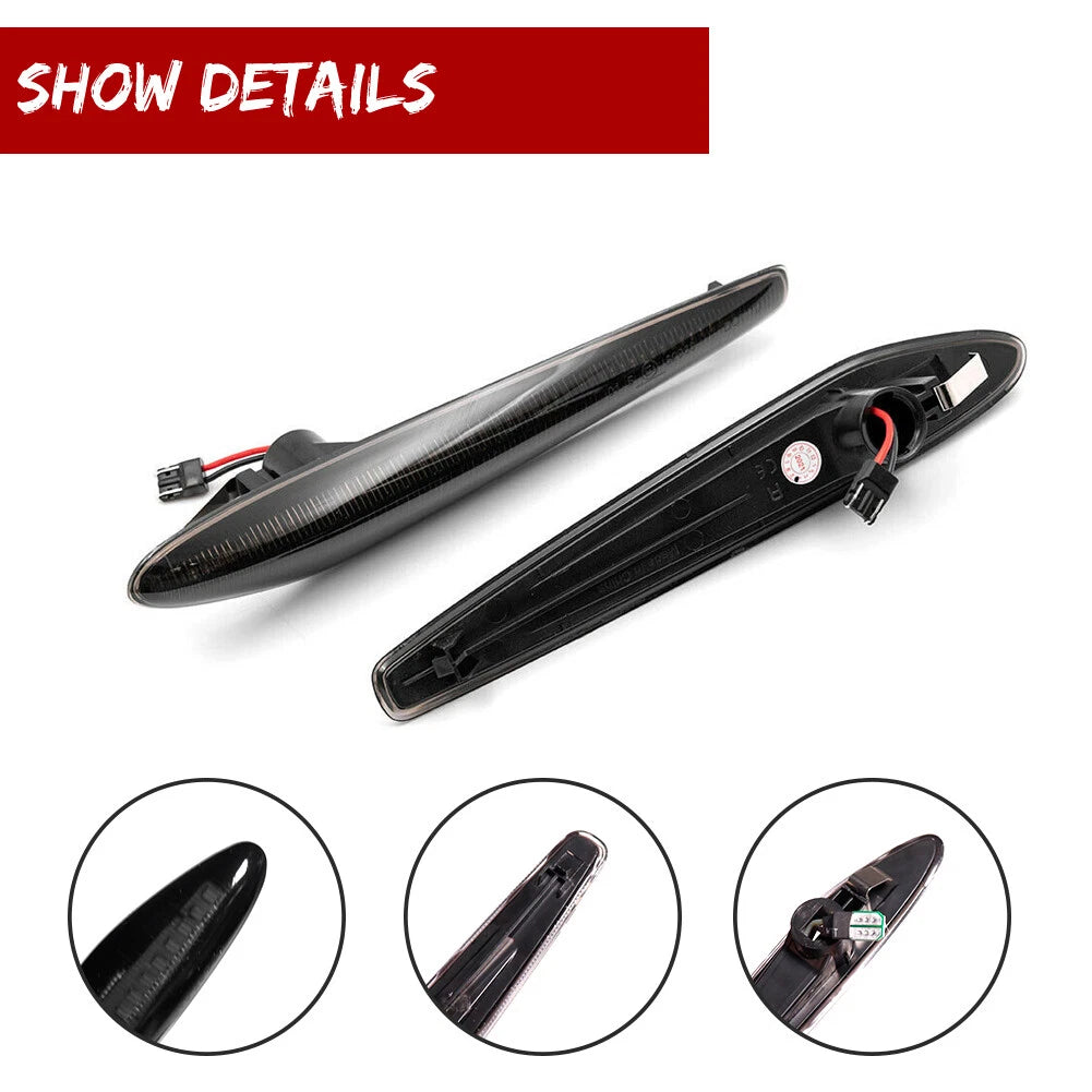 Sequential Smoked LED Fender Indicator Blinker Lamps for Alfa Romeo 159 (2005–2011)