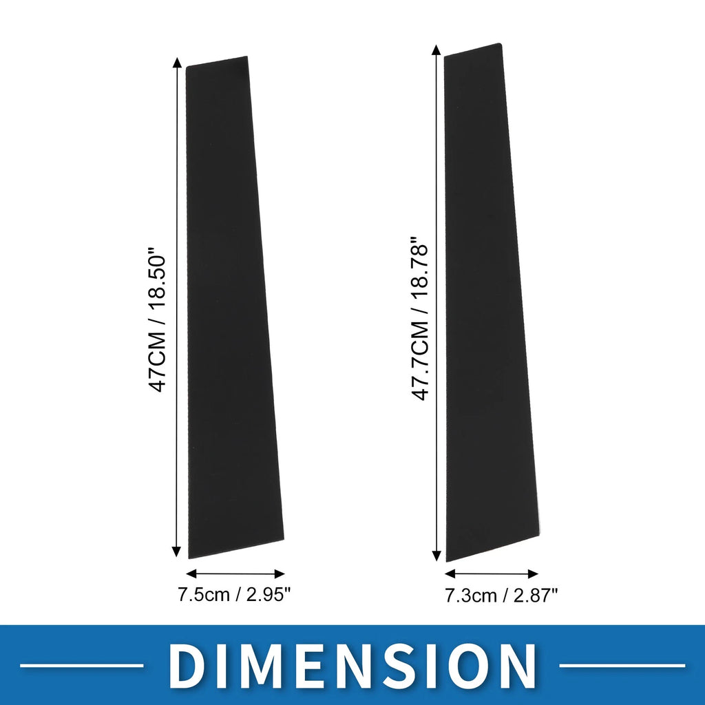 Set of 4 Door Pillar Window Trim for Toyota Highlander (2008–2013) Black