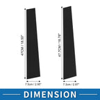 Set of 4 Door Pillar Window Trim for Toyota Highlander (2008–2013) Black