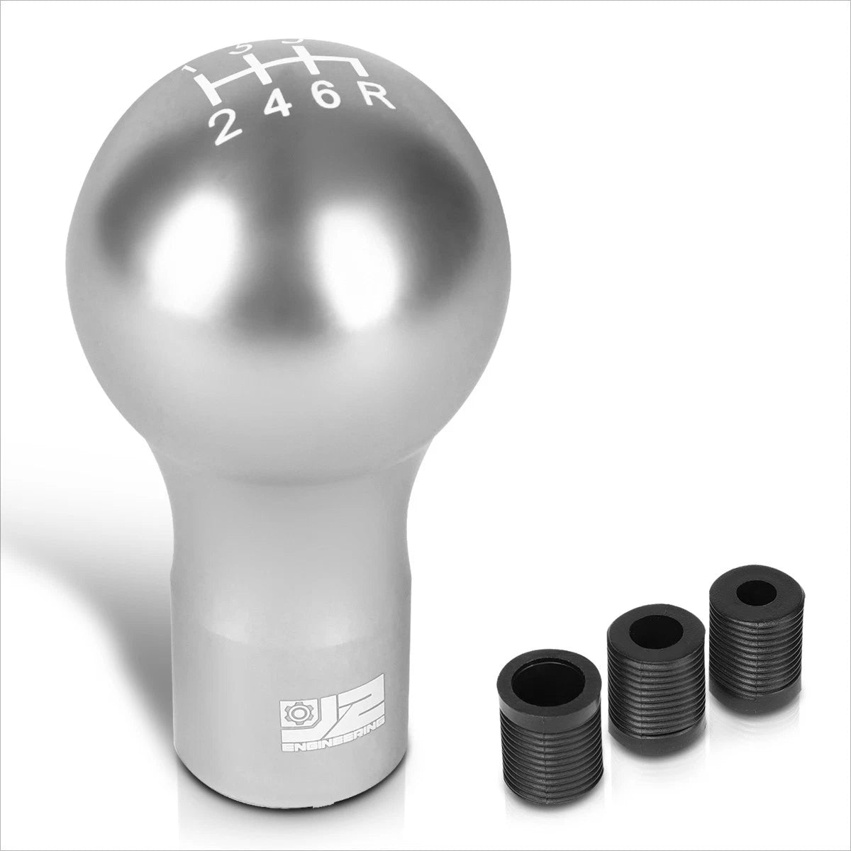 J2 Spherical Teardrop Aluminum Shift Knob for Universal 6-Speed Manual