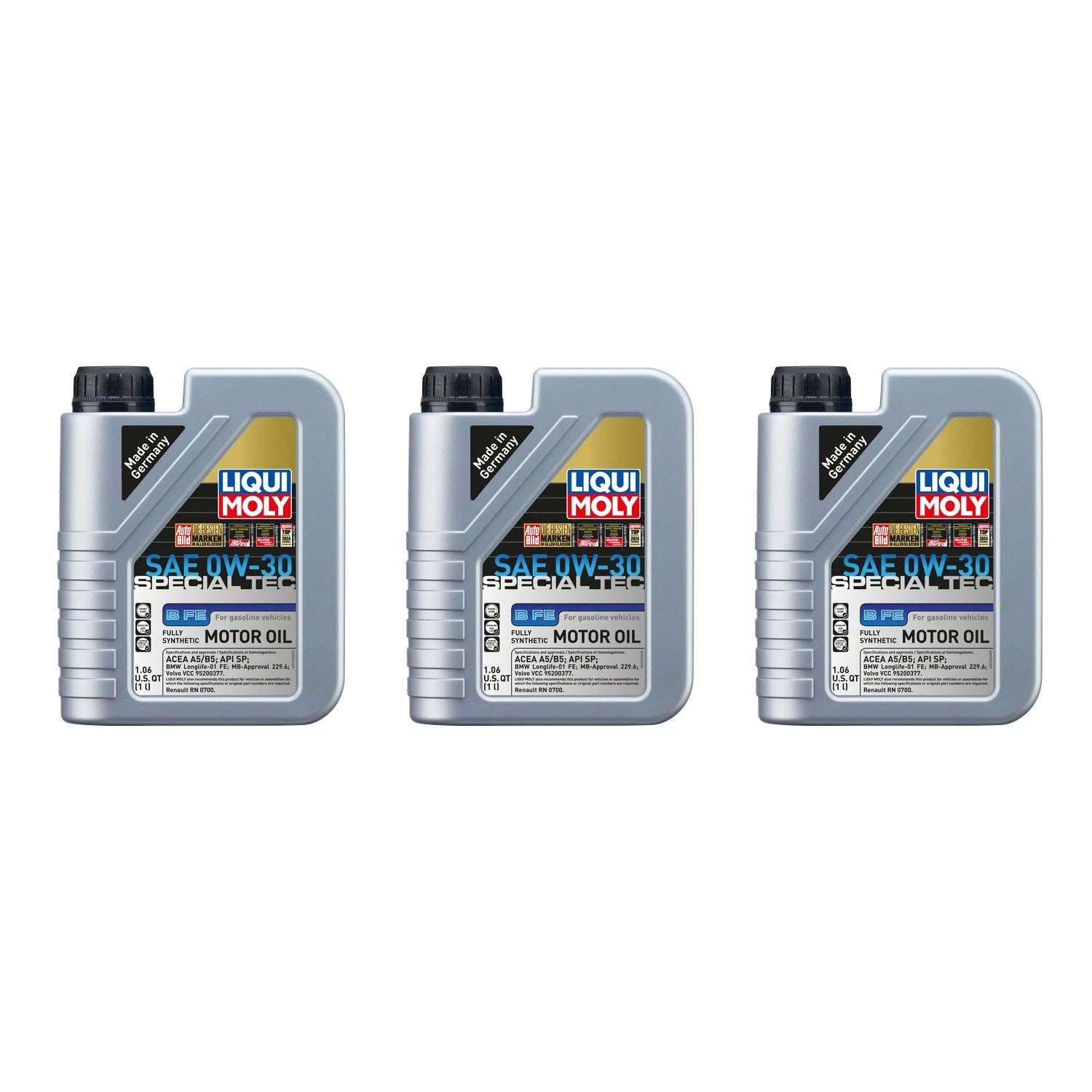 Set of 3 Liqui Moly Special Tec B FE 0W-30 Engine Oil (3L)