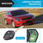 Set of 4 Button Remote Key Fob for Mitsubishi 380 (2005–2008) OUCG8D-620M-A