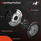 2Pcs Brake Dust Shield for BMW 525i 528i 535i (2004-2007)