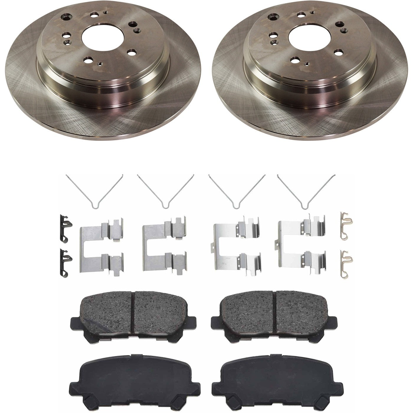 Rear Brake Disc Rotors and Pads Kit for Honda Pilot (2015)