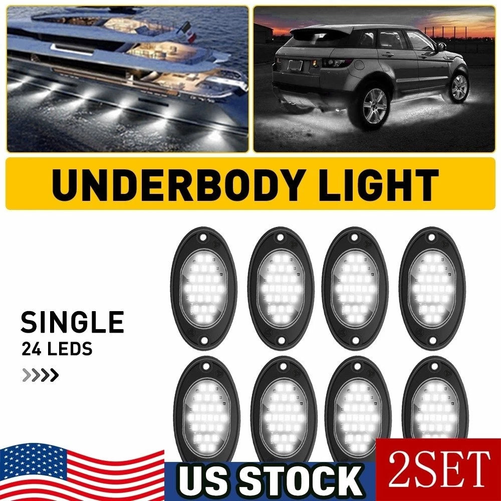 8X LED Rock Lights for Jeep (Offroad, UTV, ATV)