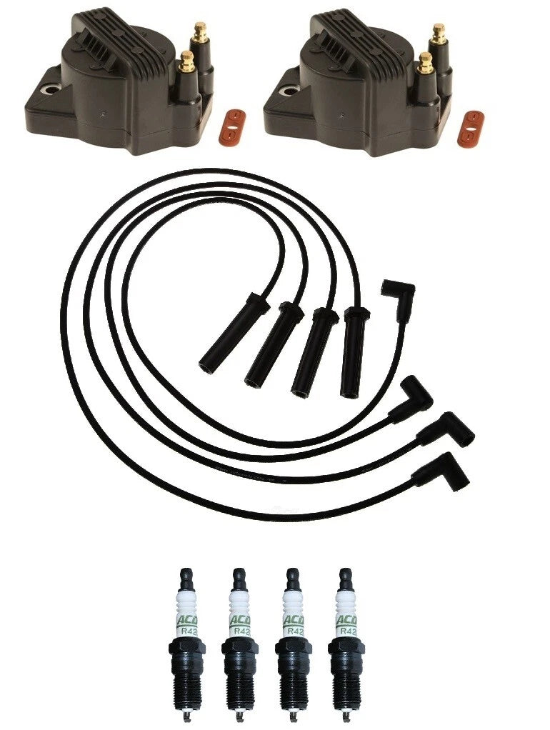 2X Ignition Wires & 4 Spark Plugs Kit for GMC Sonoma, Chevy S10 (1994–2004)