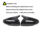 Gloss Black Side Wing Mirror Cover Caps for VW Polo MK6 (2018–2026)