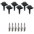 Set of 6 Ignition Coils & NGK Iridium IX Spark Plugs for Audi A6 Quattro (1998–2005)
