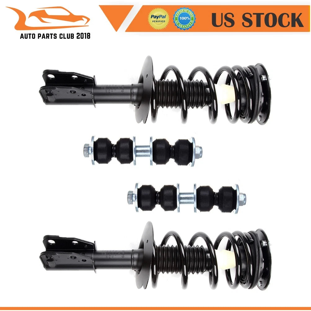 Set of 4 Front Strut Assemblies & Sway Bar Links for Cavalier Sunfire (1999–2005)