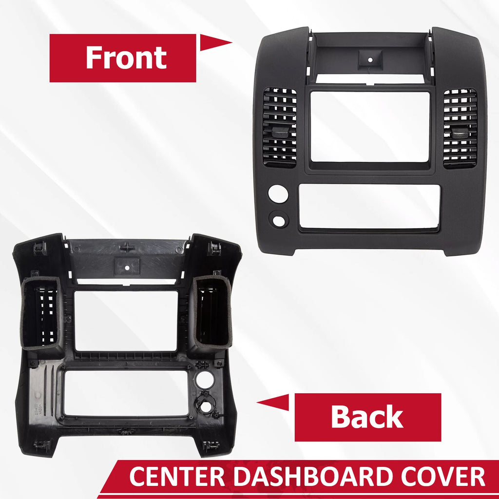 Dash Console Bezel Panel for Nissan Frontier (2005-2020) Matte Black