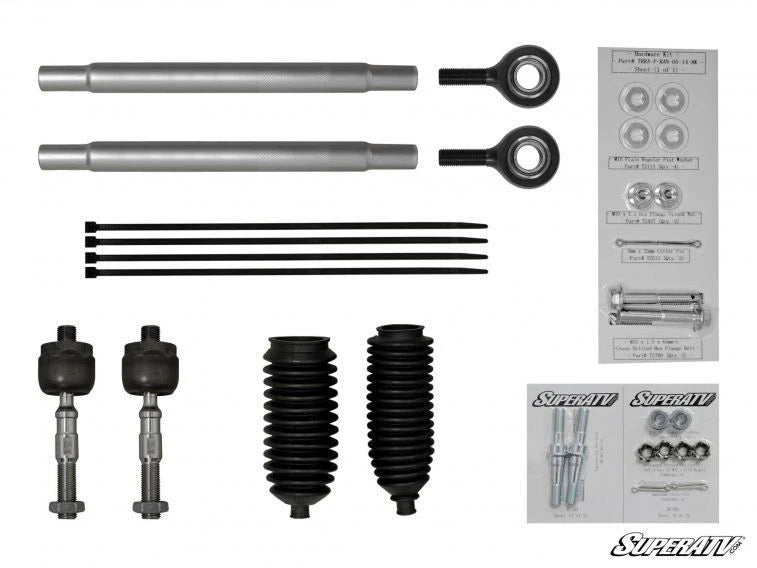 SuperATV Heavy Duty Tie Rod Kit for Polaris RZR S 800 / RZR 4 800 (2008–2014)