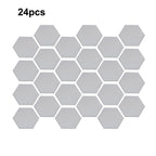 24Pcs 3D Mirror Hexagon Wall Stickers for Room Decor DIY Kit