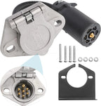 7-Way RV Blade to 7-Way Round Pin Trailer Adapter SAE J560 for Towing