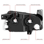 Pair of Black Housing Headlights for Dodge Charger (2006–2010)