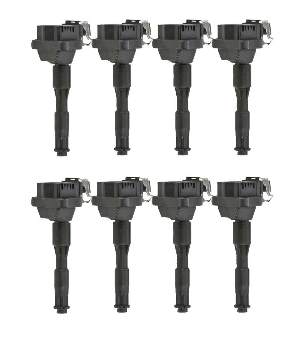 Set of 8 Ignition Coils & Connectors for BMW V8 (StdAsp)