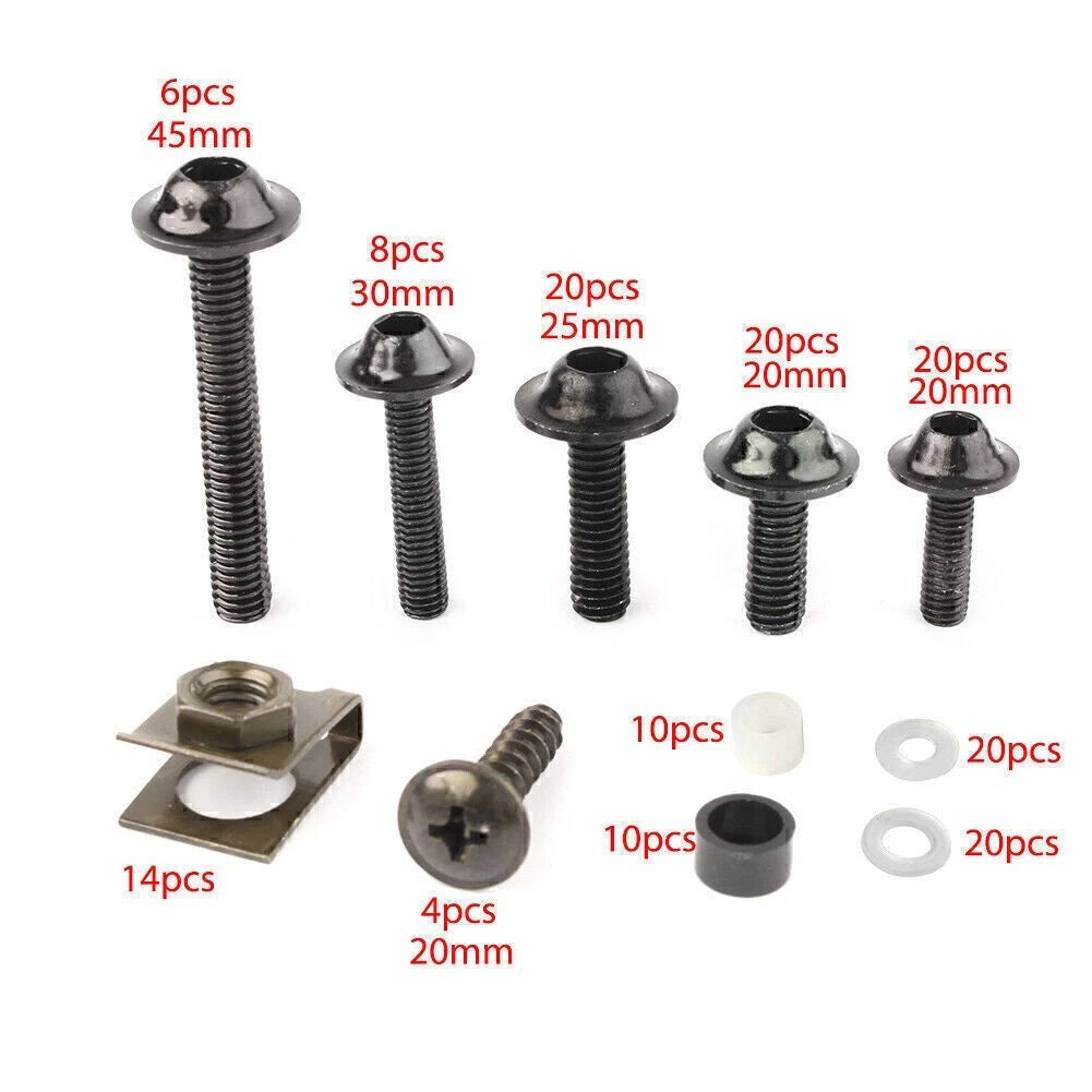 CNC Fairing Bolt Bodywork Screws Nuts Kit for Kawasaki