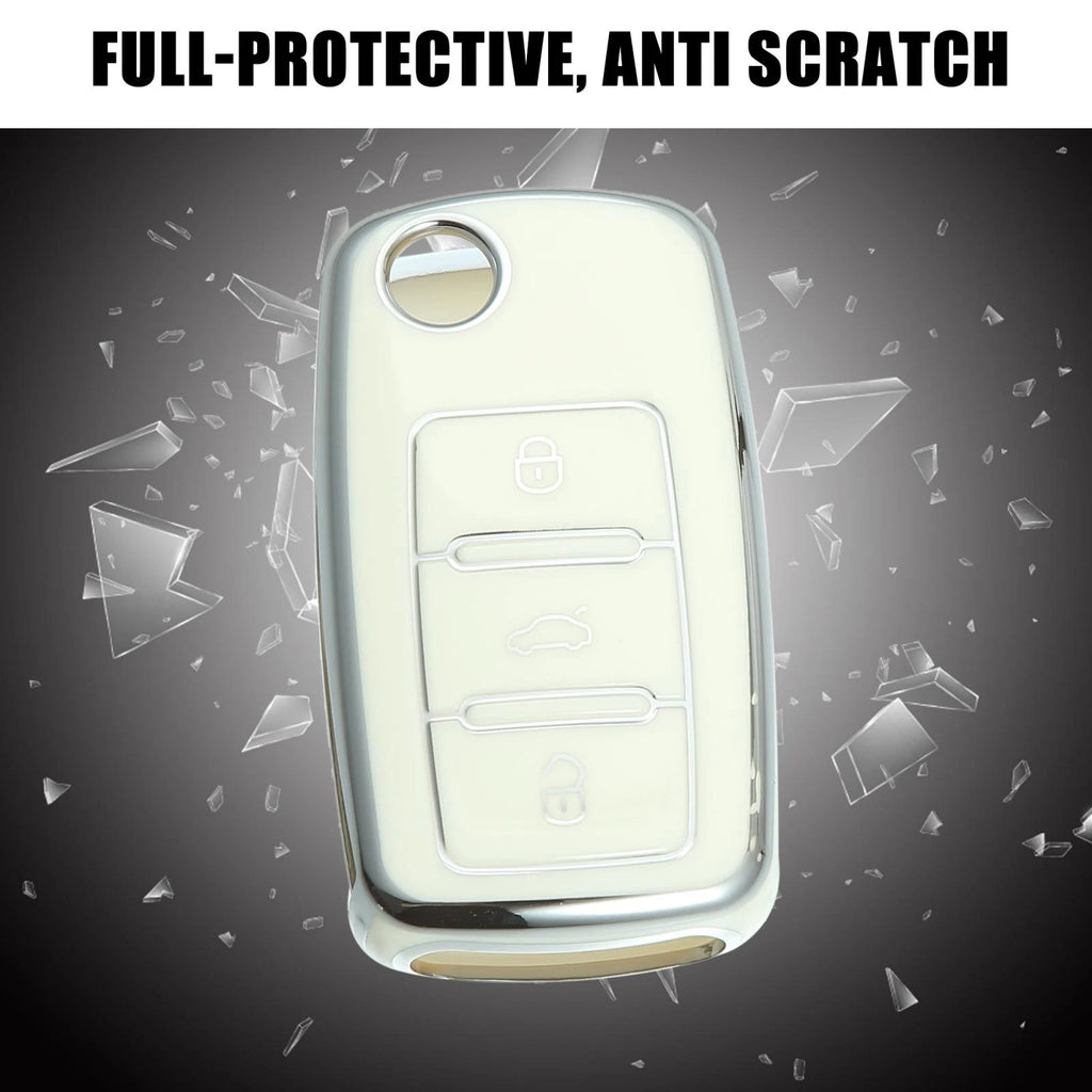 Silicone Key Fob Case Cover for VW Jetta Tiguan Passat Polo (2010–2023)