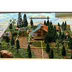 50pcs 1.88" Pine Trees for Railroad Landscape Scenery