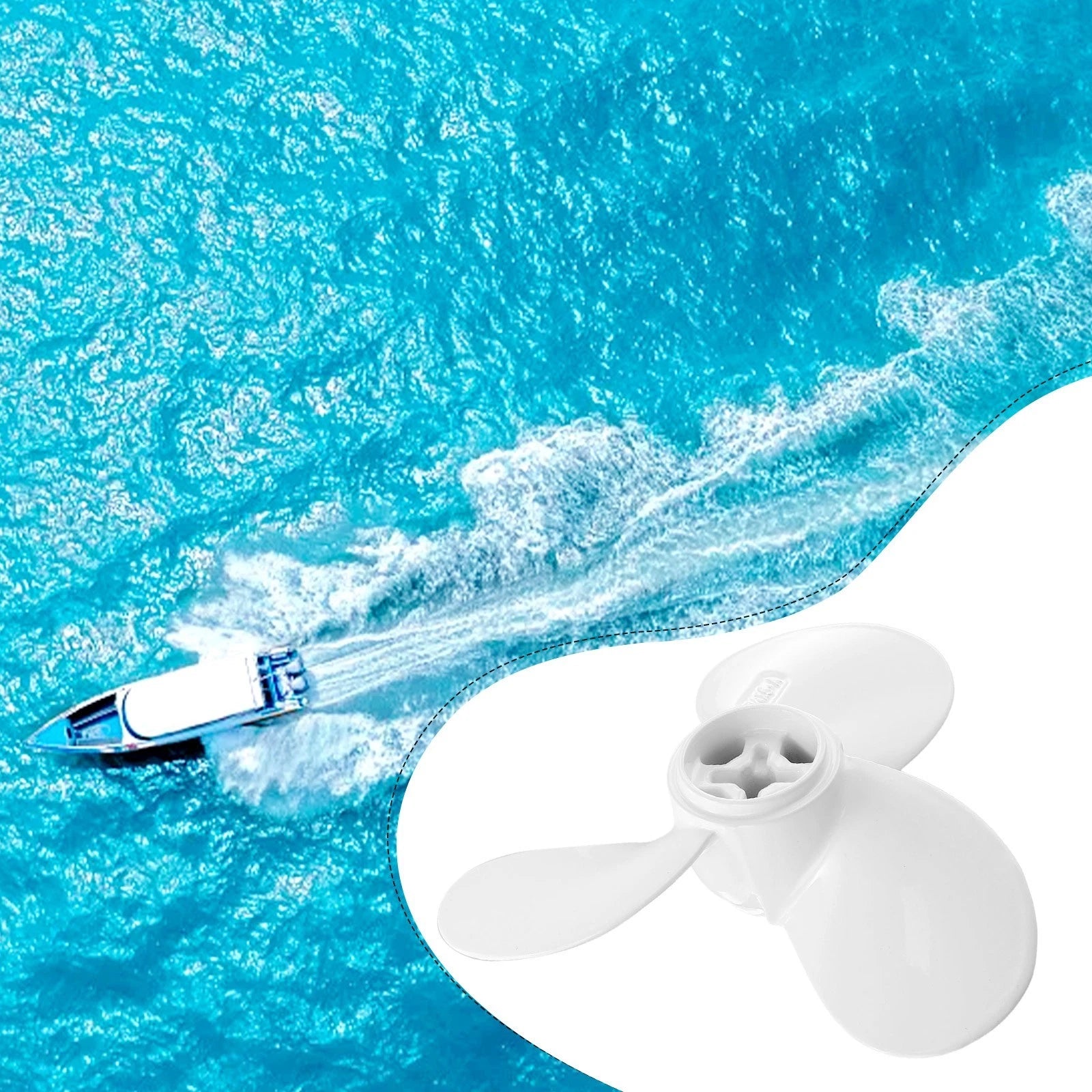 3 Blade Aluminum Alloy Propeller for Hangkai 3 5HP Outboard (2015–2023)