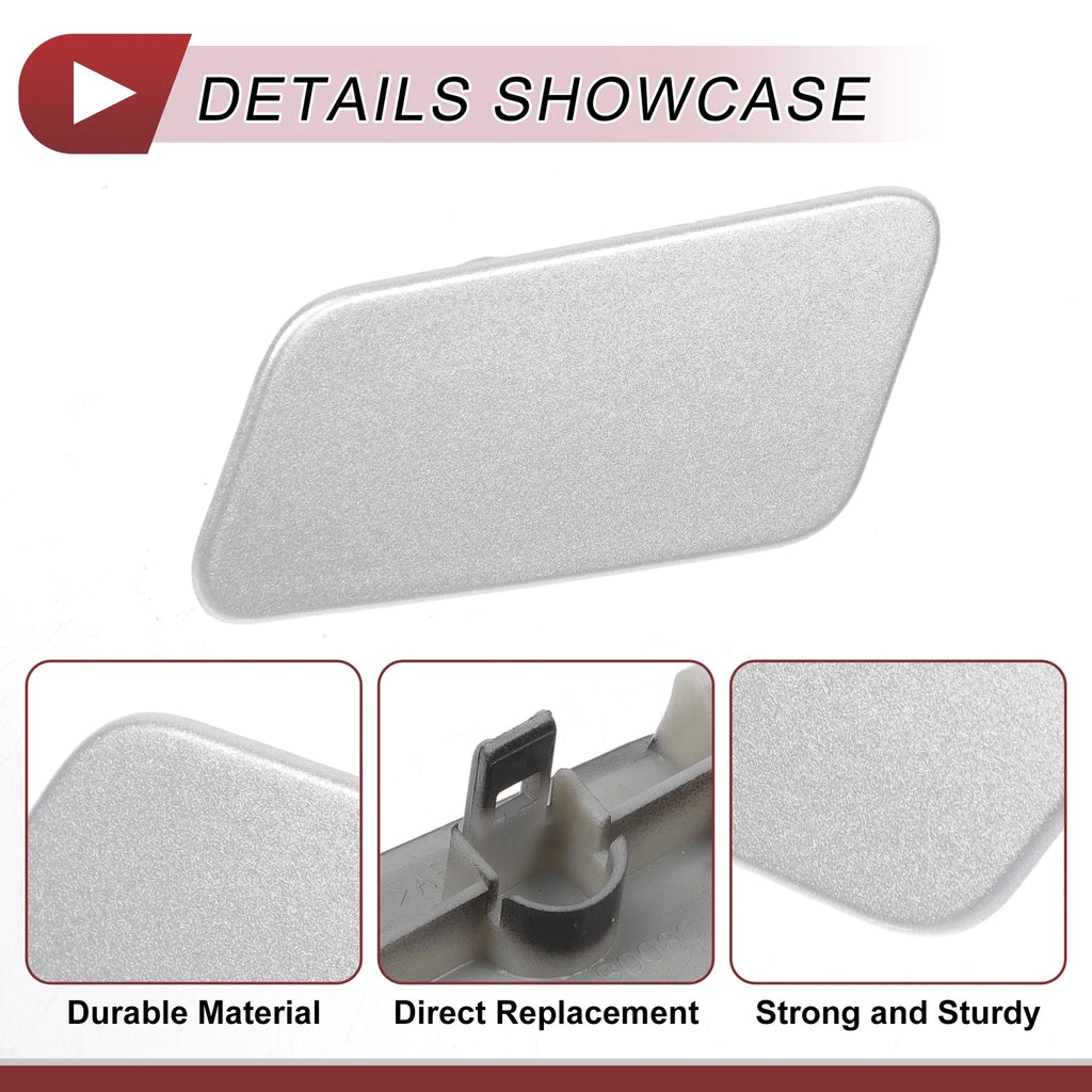 Front Left Washer Nozzle Cover Cap for Lexus LX570 (2016–2021) Silver Tone