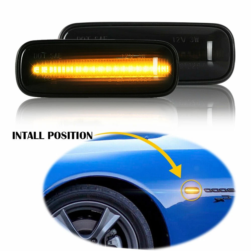 2X Sequential LED Side Marker Lights for Honda Civic (1996–2000)