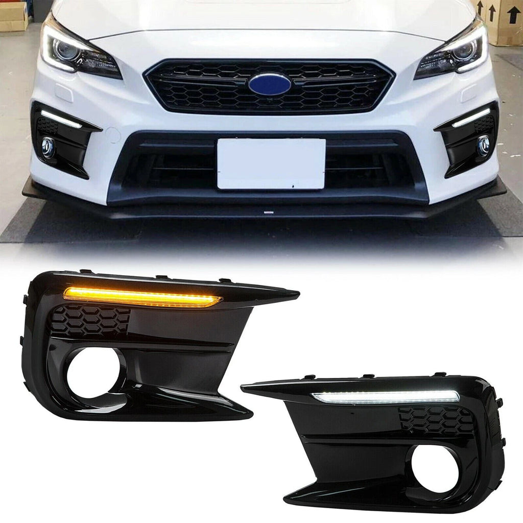 LED DRL Fog Lights Bezel Cover Kit for Subaru WRX/STI (2018–2021)