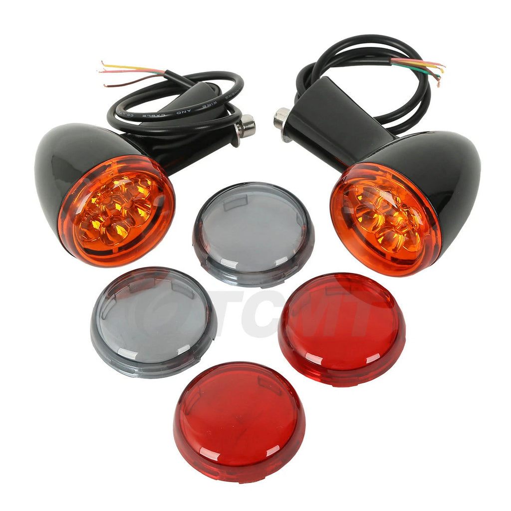 LED Turn Signal Lights with Bracket for Harley XL883 XL1200 Sportster (1992–2022)