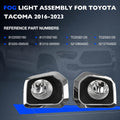 Fog Light Lamp Kit with Chrome Trim for Toyota Tacoma (2016–2023)